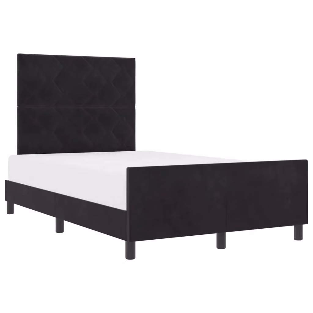 Letto a molle con testiera vidaXL in velluto nero L: 120 cm, P: 200 cm – 2