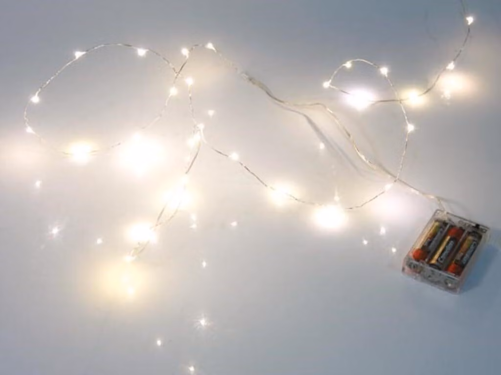 Ghirlanda Led - Bianco Caldo - 20 Led - Alimentata a batterie