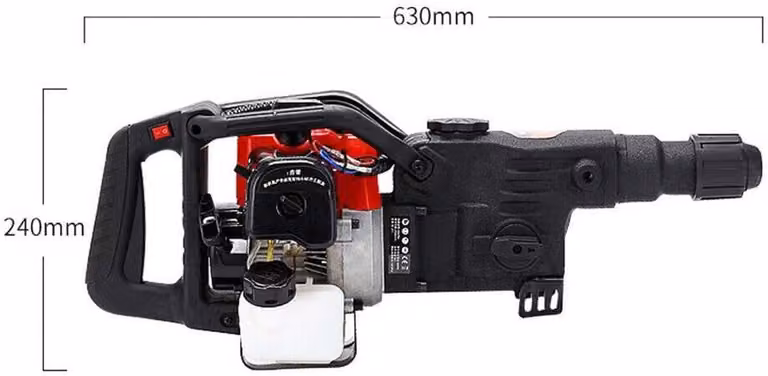 Benzina Sloophammer - Motore a 2 tempi da 32,7 cc - Potenza di 2,4 cavalli - Include punte e scalpelli
