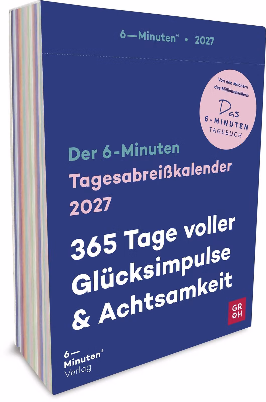 Calendario da tavolo 2027 con 365 giorni di messaggi positivi e pratiche di mindfulness
