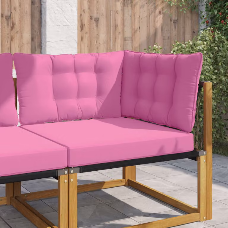 vidaXL Cuscino per divano da esterno moderno in poliestere rosa L/P: 68,5 x 68,5 cm