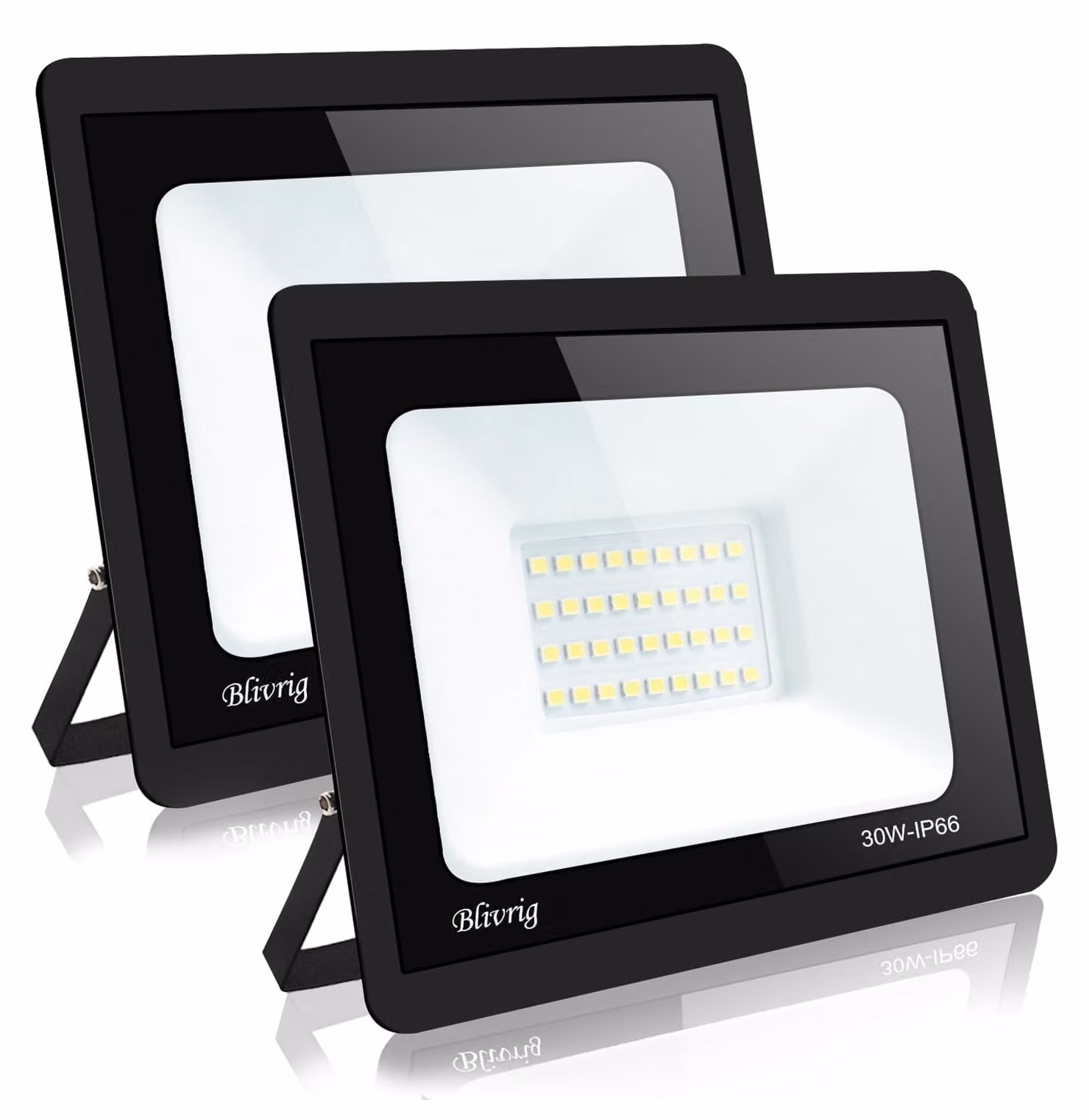 Fari a LED, 2x30W, luce bianca fredda, 6500K, grado di protezione IP66, 3000 lumen, per uso esterno
