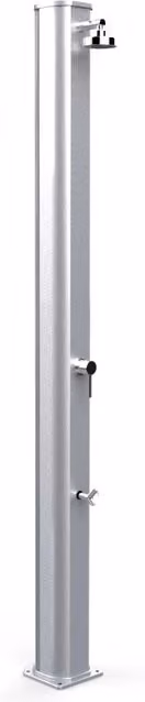 Doccia Solare da Giardino Arkema Big Jolly Inox Paint con Miscelatore e Lavapiedi, Colore Argento, Capacità 40 L