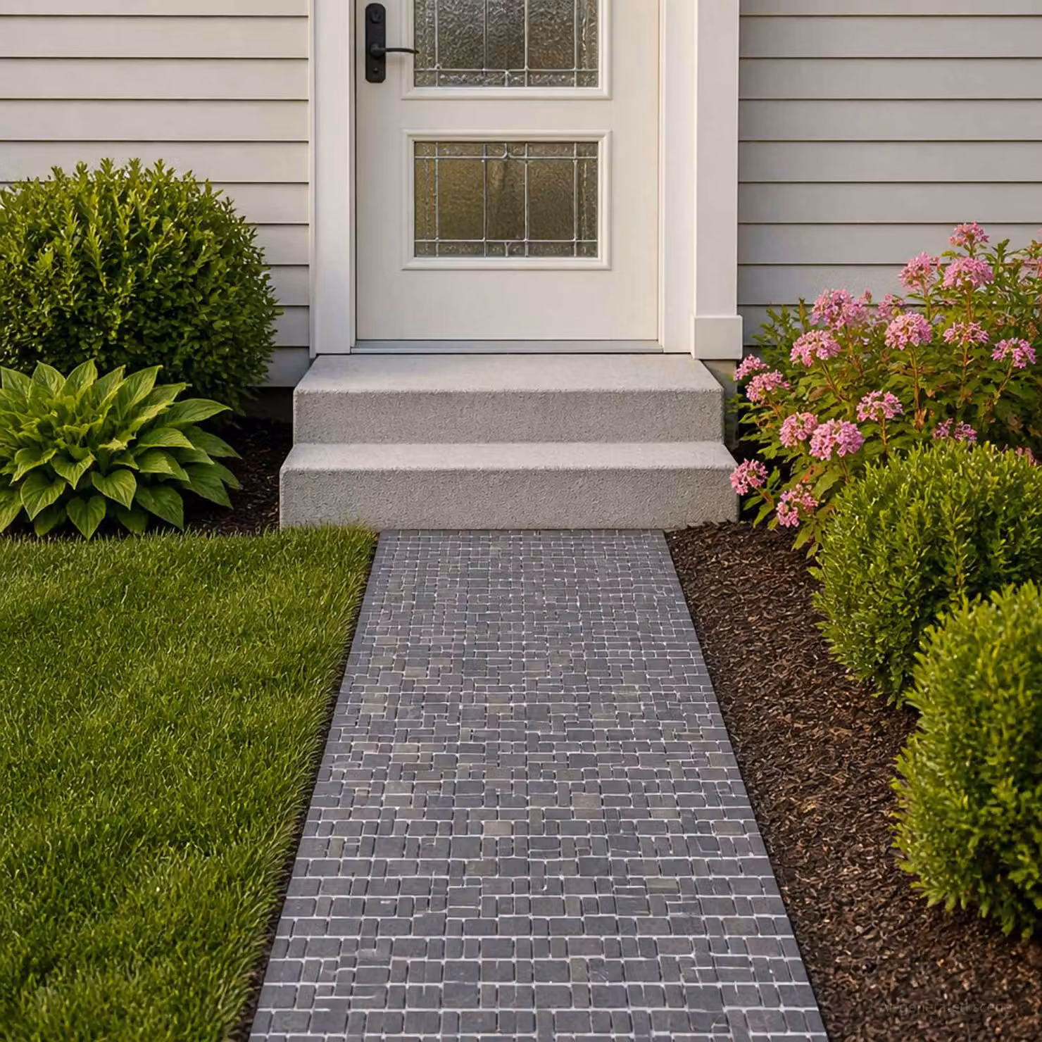 Piastrelle Mosaico vidaXL effetto Marmo Grigio 30 x 30 cm
