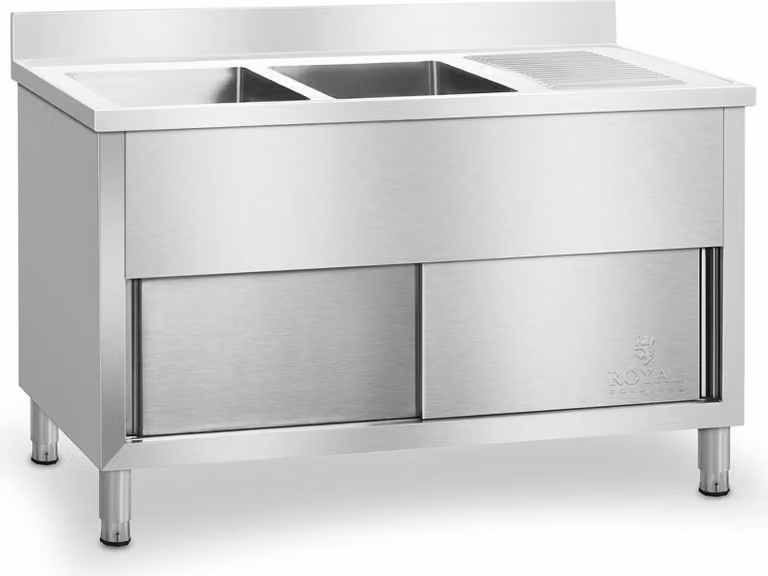 Expondo Royal Catering Mobile doppio lavello - 140 x 60 cm