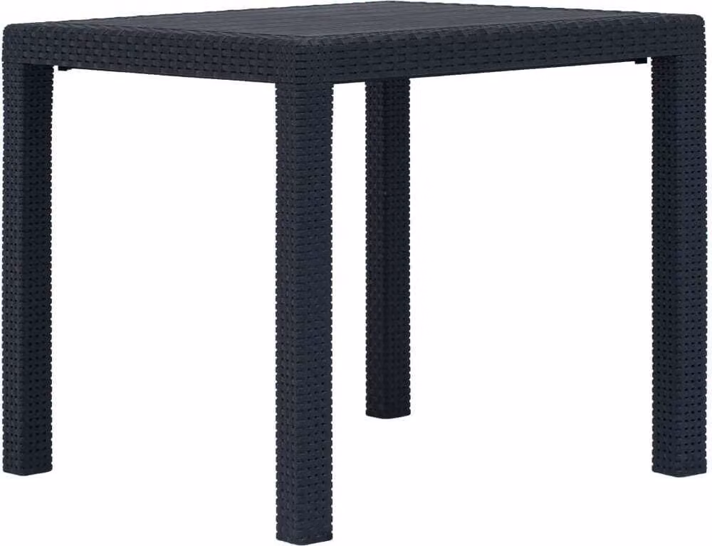 Maison Exclusive - Tavolo da giardino antracite 79x79x72 cm plastica effetto rattan