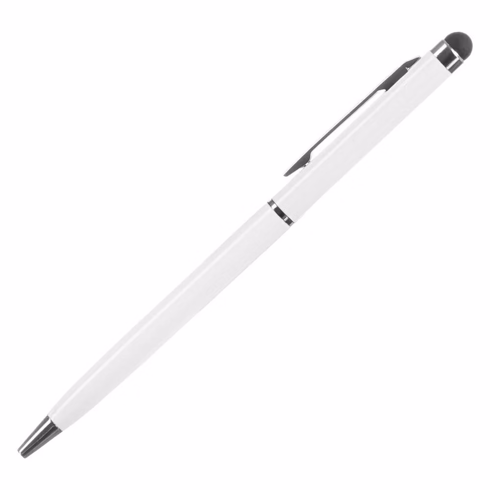 Penna stilo per tablet touchscreen smartphone bianco
