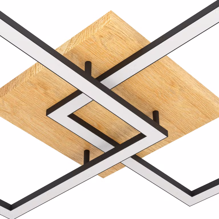LOMALTAS-Z Lampada da parete/soffitto Illuminazione - L77 x L49,5 x H8,5 cm - nero, marrone - IP20