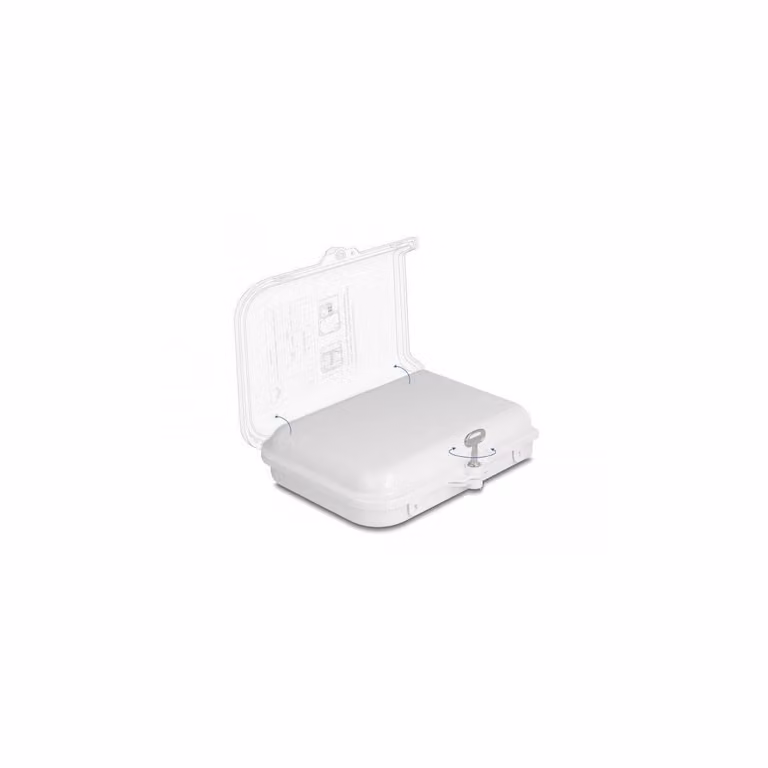 Delock - Scatola di distribuzione per fibre ottiche - IP65, impermeabile, chiudibile - adatta per il montaggio a parete - per interni, per esterni -
