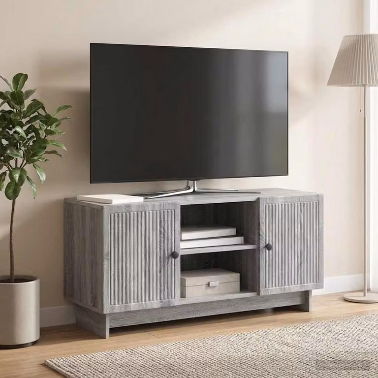 Mobile TV vidaXL in stile vintage, colore grigio, L/P/H: 102 x 34,5 x 50 cm