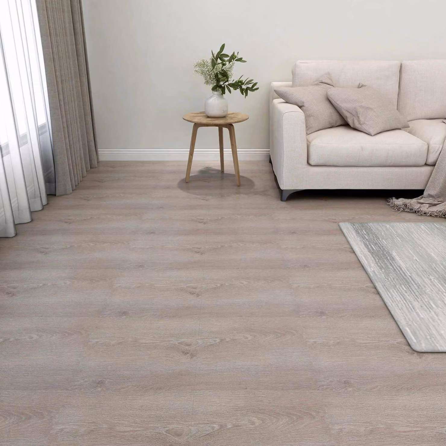 Pavimento in PVC effetto legno vidaXL, 5,11 m², 55 pezzi, autoadesivo, marrone o grigio