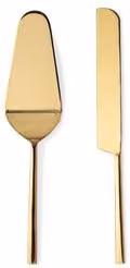 Set di 2 cucchiaini da dessert Bizzotto Hestia in acciaio inox 18/8 color oro lucido PVD