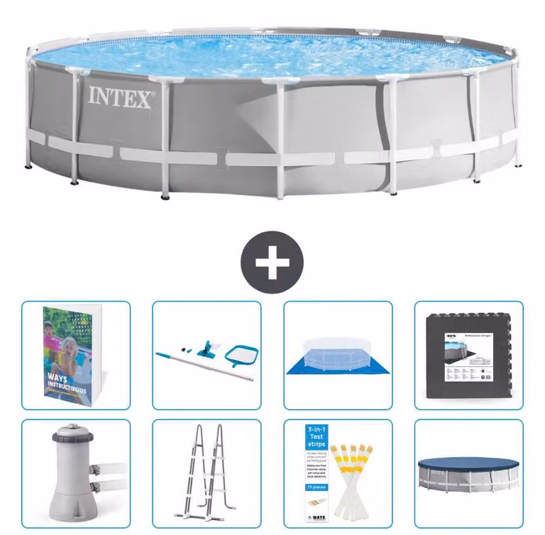 Struttura per piscina a forma di prisma - 427x107 cm - composta da 7 elementi - modello S565