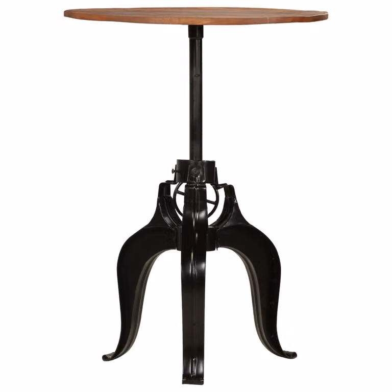 Tavolo da Bar in Legno Massello di Recupero 75x(76-110) cm
