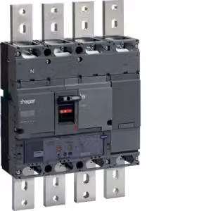 Interruttore automatico, modello h1000, 4 poli, 50 kA, 1000 A, regolazione elettronica, LSI