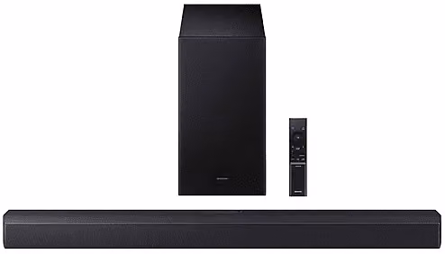 Soundbar Samsung HW-B450F/ZF con Subwoofer Wireless 2.1 canali, 220 W, Black, Bluetooth e HDMI – 1