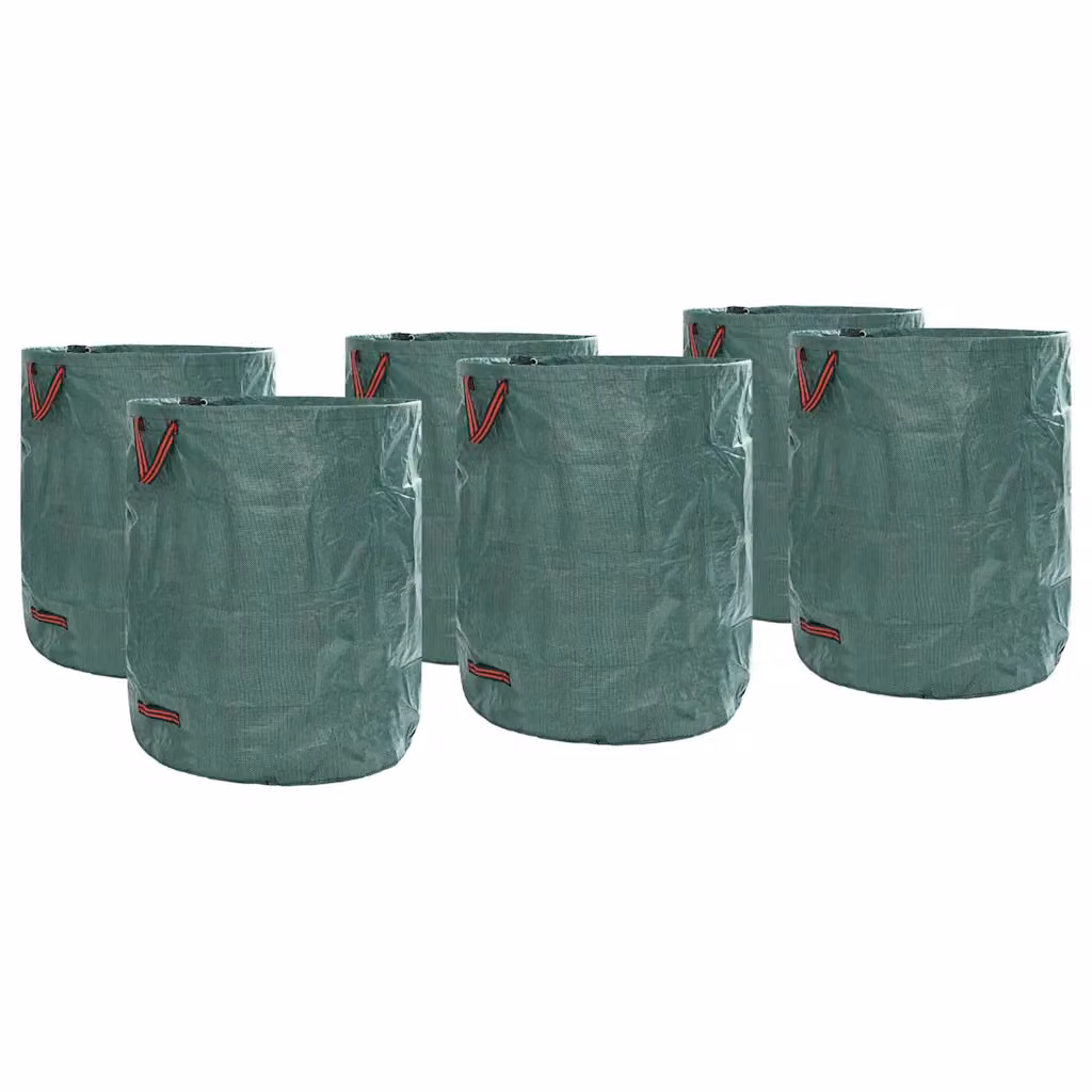 Set di 12 sacchi per rifiuti da giardino vidaXL in plastica verde da 500 l