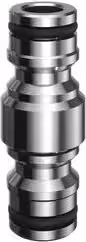 Raccordo di giunzione con doppio innesto rapido Metal Jet 9606 Claber color argento