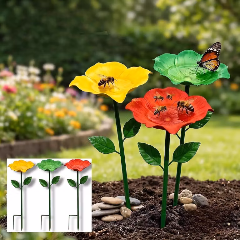 Set di 4 abbeveratoi per api e trappole per insetti per il giardino