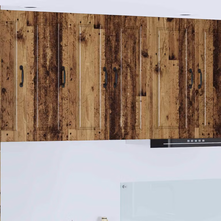 Armadietto a muro vidaXL PORTO in legno vecchio marrone per cucina L/P/H: 30 x 31 x 80 cm