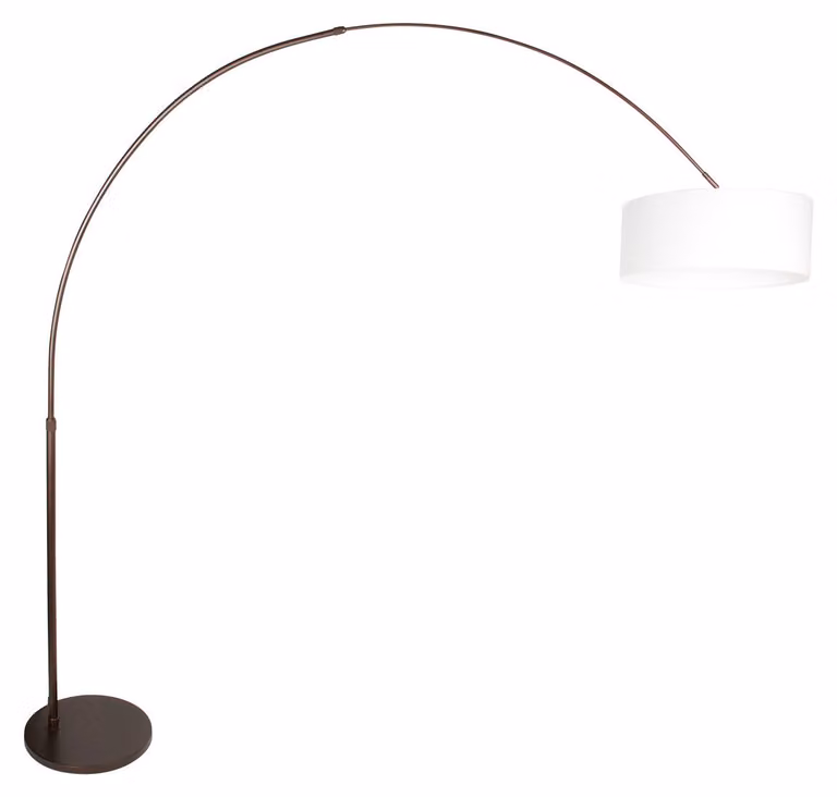 Lampada da terra - marrone - Sparkled Light - lino metallo - Ø 45cm - E27 - 4766CA - Steinhauer