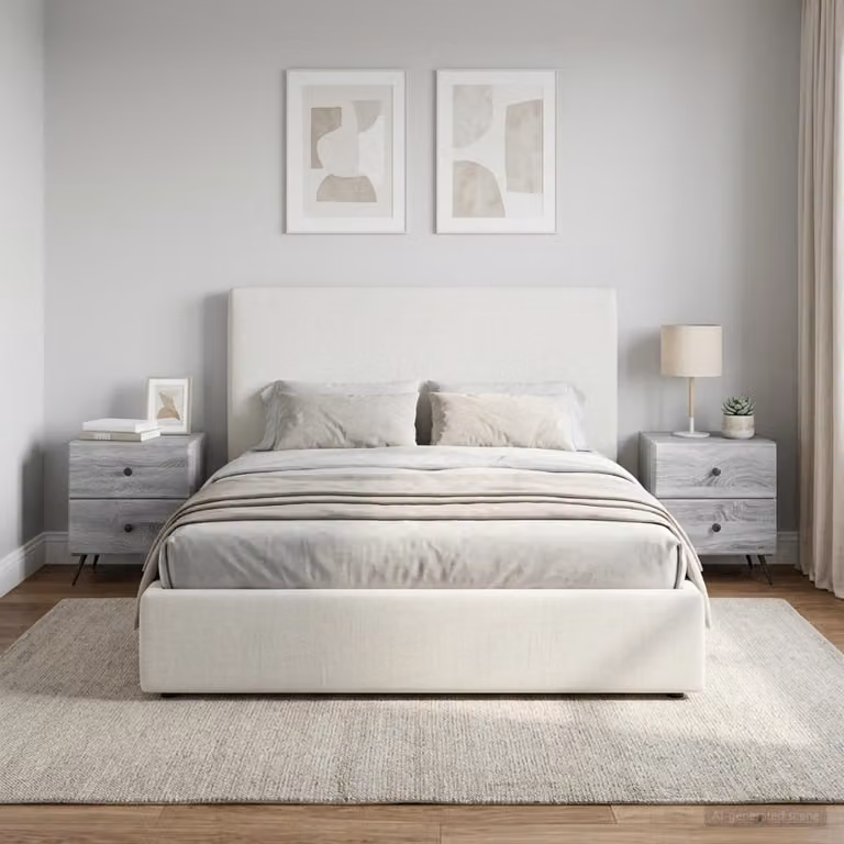 Set di 2 Armadi da Notte vidaXL Grigio Sonoma L: 43 cm, P: 34,5 cm, H: 47,5 cm