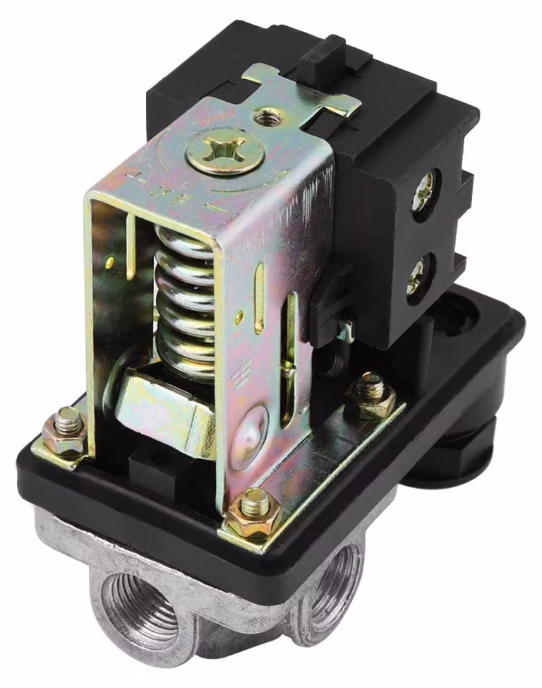 Interruttore di pressione a 240V e 16A, a quattro porte, per compressori d'aria senza olio e compressori d'aria a cinghia