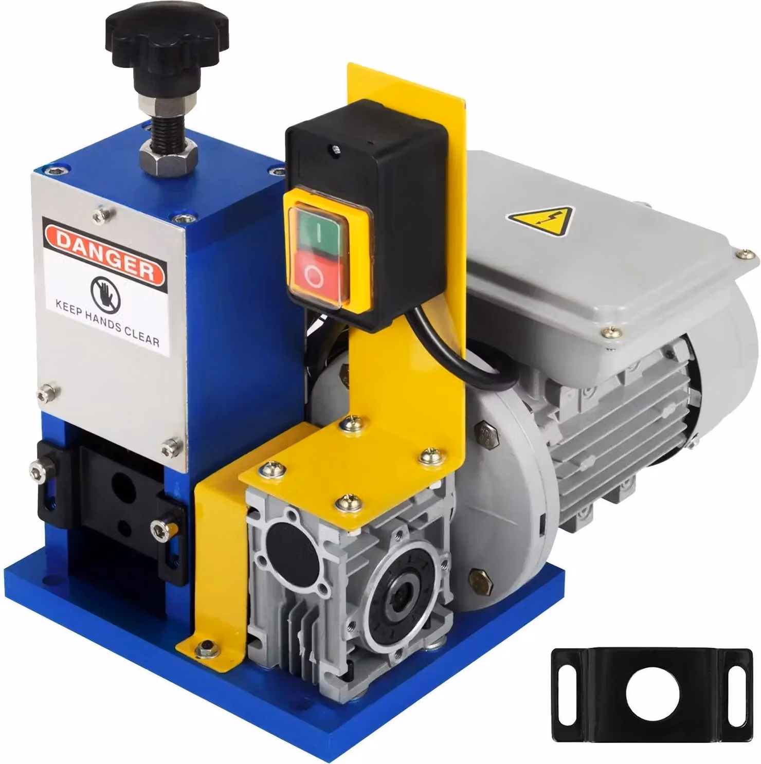 Macchina spelafili elettrica, gamma di diametro dei fili 1,5-25 mm, velocità di spelatura 60 ft/min, motore a induzione, blu scuro