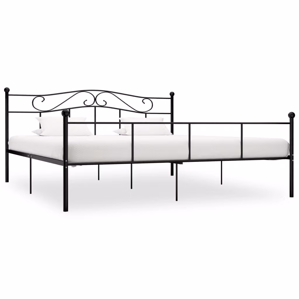 vidaXL Struttura per letto in metallo nero 200×200 cm - Struttura per letto - Struttura per letto - Struttura per letto - Struttura per letto