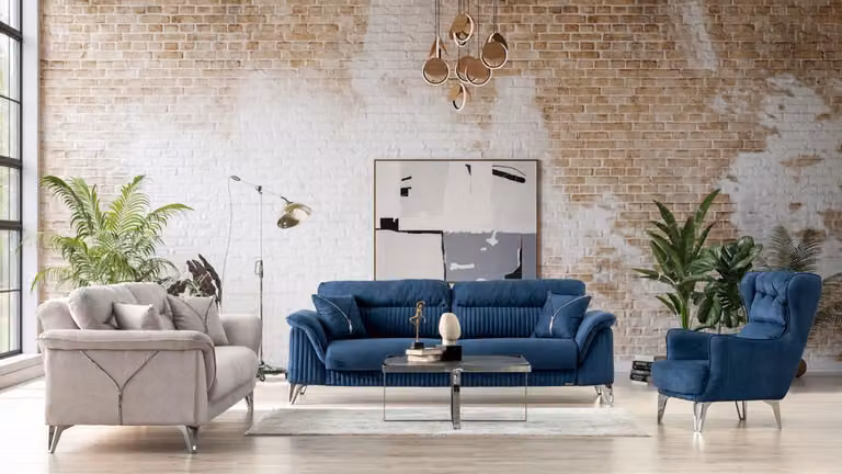 Gemütliche 3+3+1 Sofagarnitur Elegantes Design für stilvollen Wohnkomfort