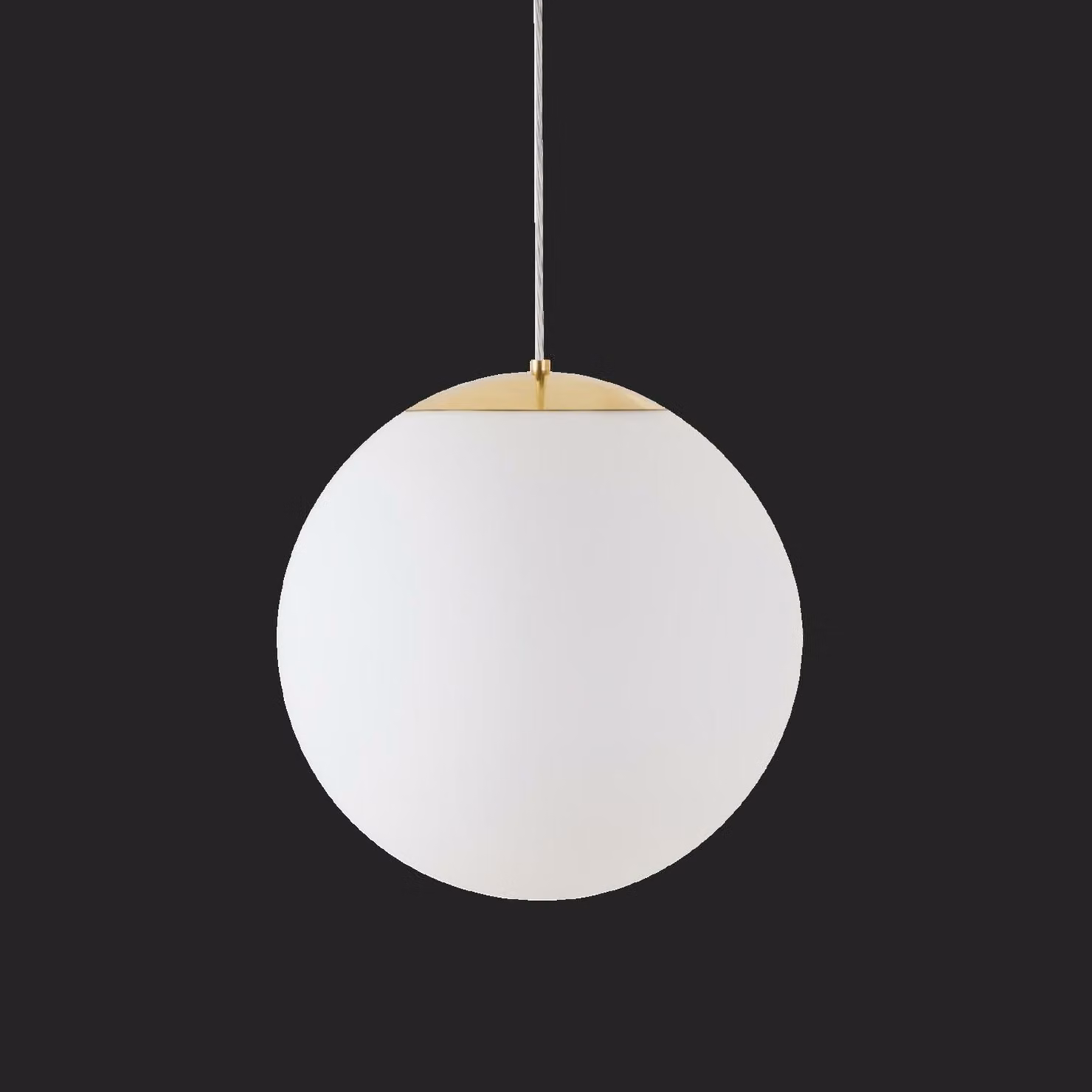 OSMONT ADR72107 ADRIA S3 HP Apparecchio a sospensione in vetro ottone lucido / bianco IP40 3000 K 52W LED combinazione di emergenza 3 h