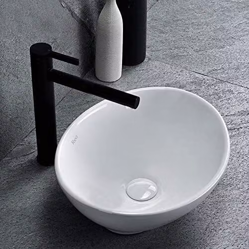 VBChome Lavabo piccolo 34 x 27 x 13 cm Bianco Mini lavabo ovale in Vetroceramica Lavabo da appoggio Lavabo da appoggio Lavabo da appoggio Lavabo da appoggio Lavabo a cascata Lavabo per ospiti WC