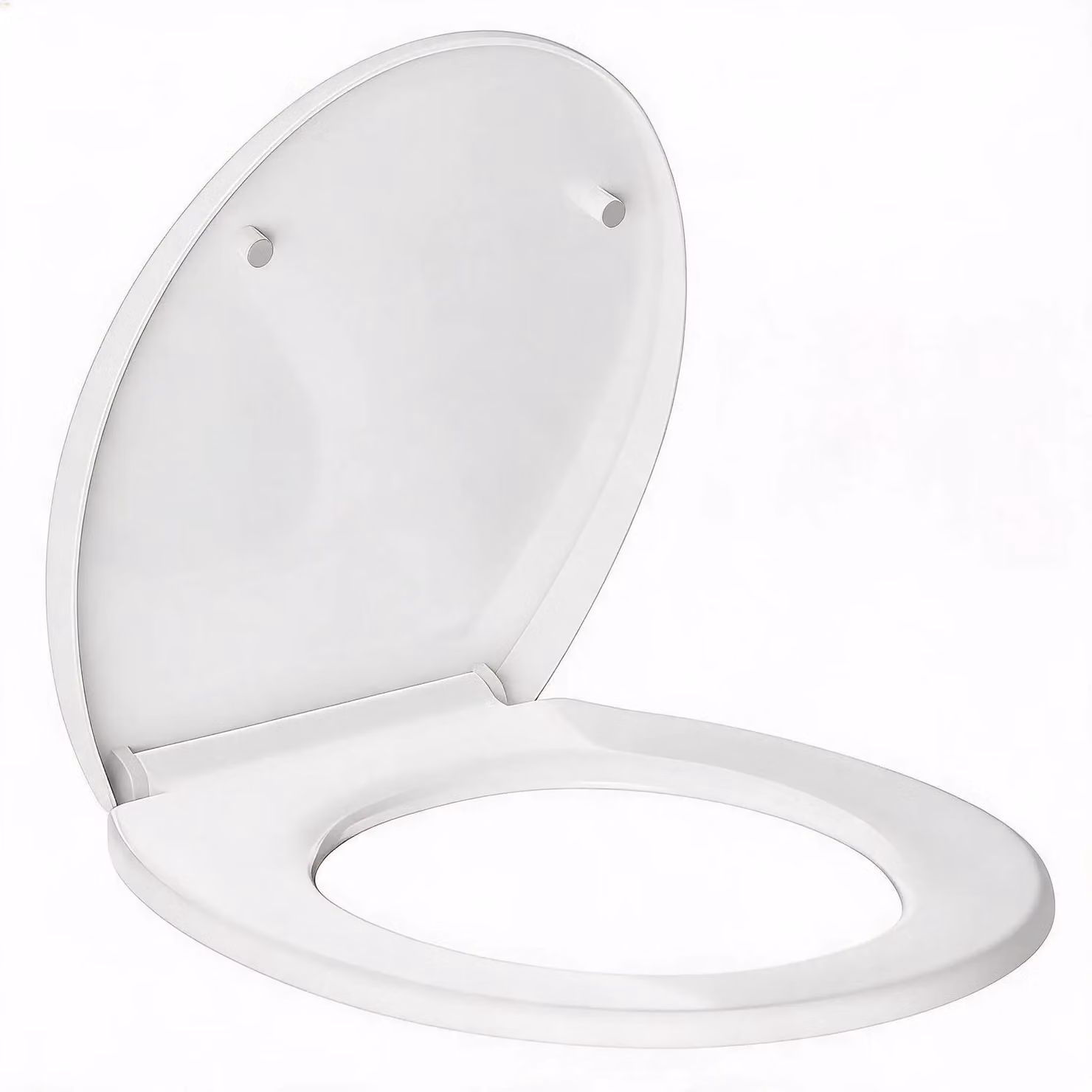 Copriwater - Modello a forma di "O" - Antibatterico - Completamente chiuso - Realizzato in plastica PP - Chiusura ammortizzata - Facilmente rimovibile - Bianco