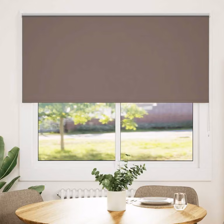 vidaXL Tenda a Rullo Oscurante in Poliestere Marrone L: 165 cm, H: 130 cm