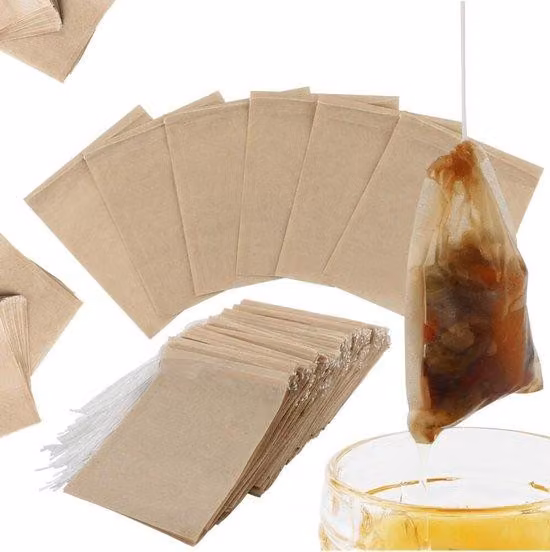 Sacchetti di tè biodegradabili, 400 pezzi - 6 x 8 cm - Filtri ultrafini - Sacchetti di carta per tè - Contenitore per tè sfuso - Filtri per tè resistenti - Biodegradabili e riciclabili - Filtro - Setaccio - Filtri per tè - Sacchetti di tè sfusi