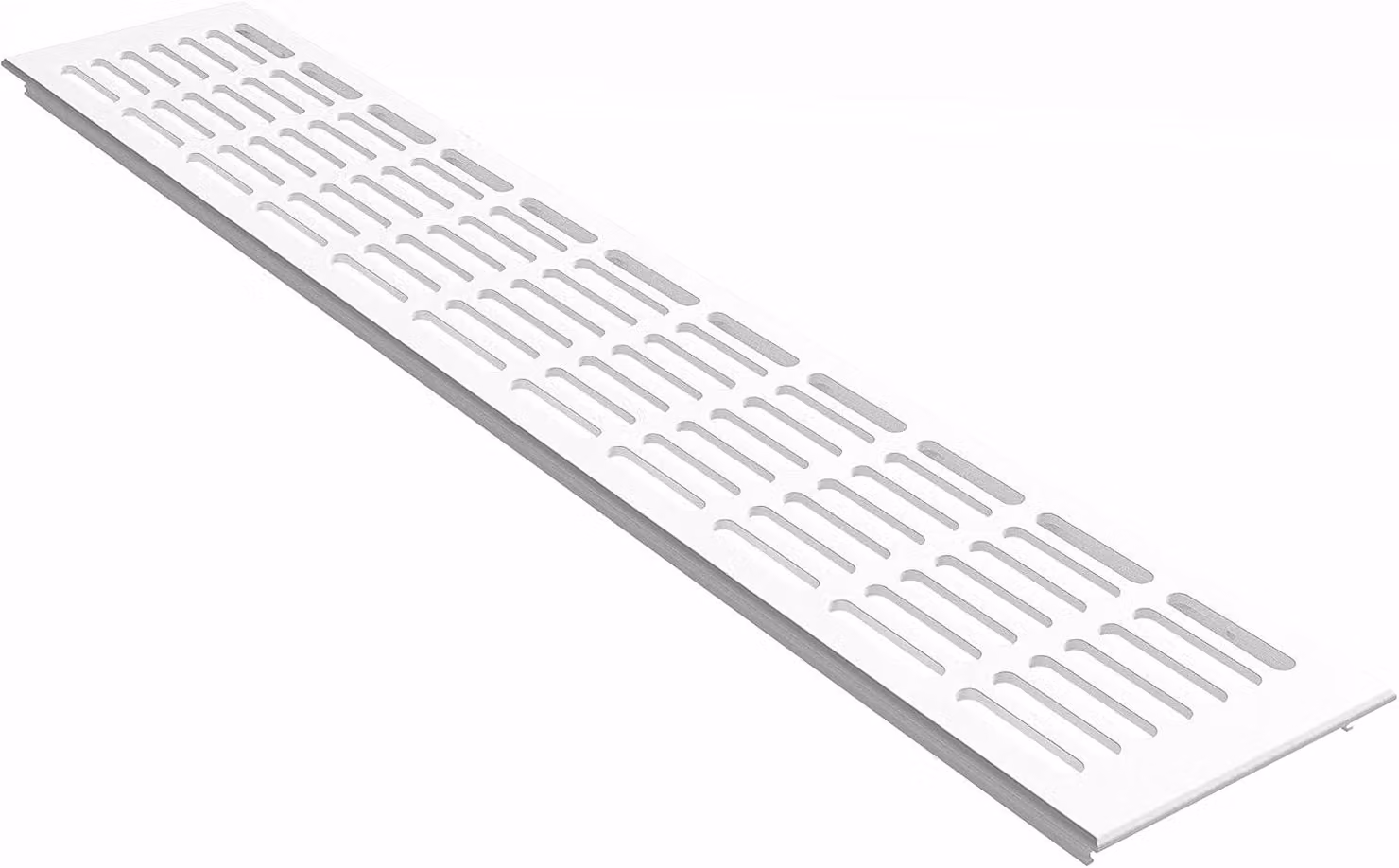 Griglia di ventilazione in alluminio, 100x400 mm, verniciata a polvere, per impianti di riscaldamento