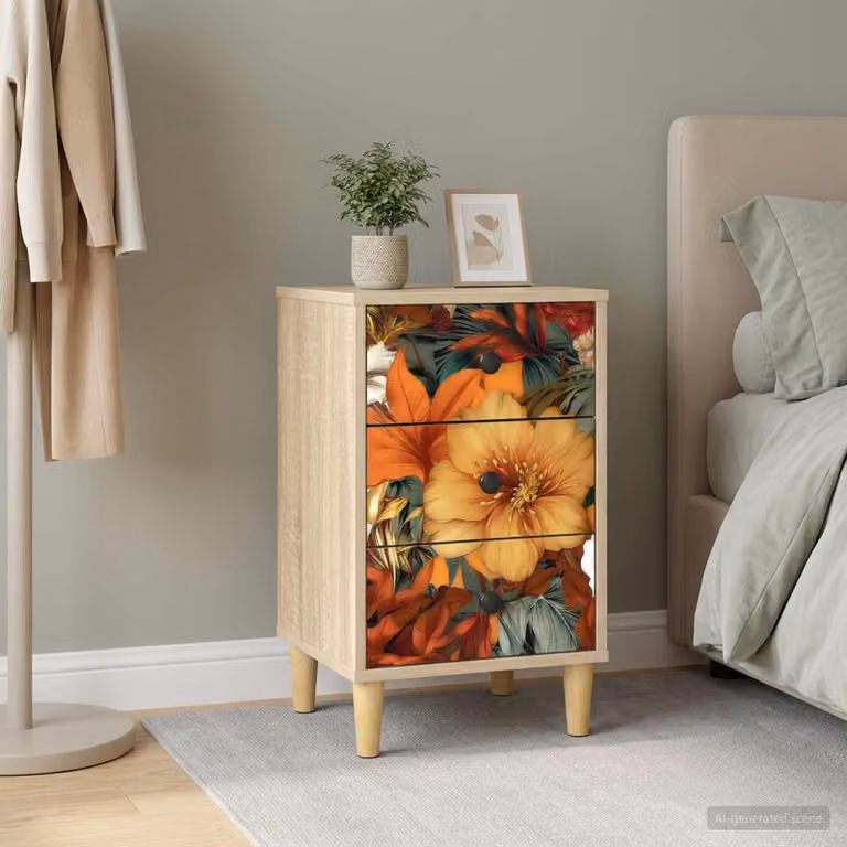 Armadio da notte vidaXL GENNEP Rovere Sonoma L/P/H: 36 x 33 x 60 cm