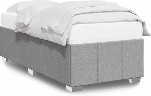 Letto singolo | Letto per adulti | Giroletto senza Materasso Grigio Chiaro 90x200 cm Tessuto