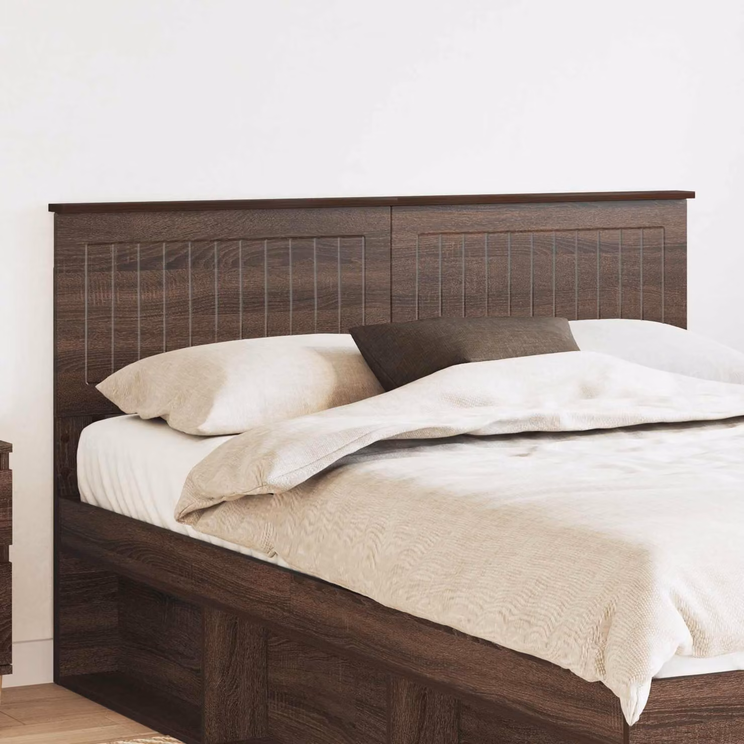 Testiera per letto moderna vidaXL in legno ingegnerizzato color rovere marrone