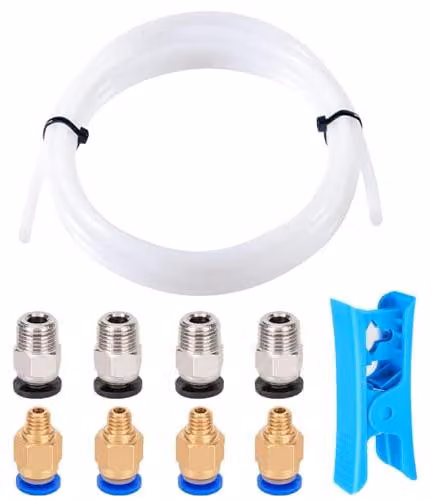 Tubo in PTFE (Teflon) – Resistente alle alte temperature – Lunghezza 3 metri, con connettori PC4-M6 e PC4-M10