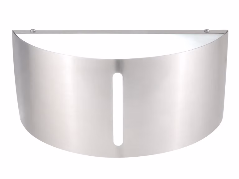 Applique semicircolare per esterni in acciaio inox L. 24,6 cm IP44 Illuminazione di facciata giardino
