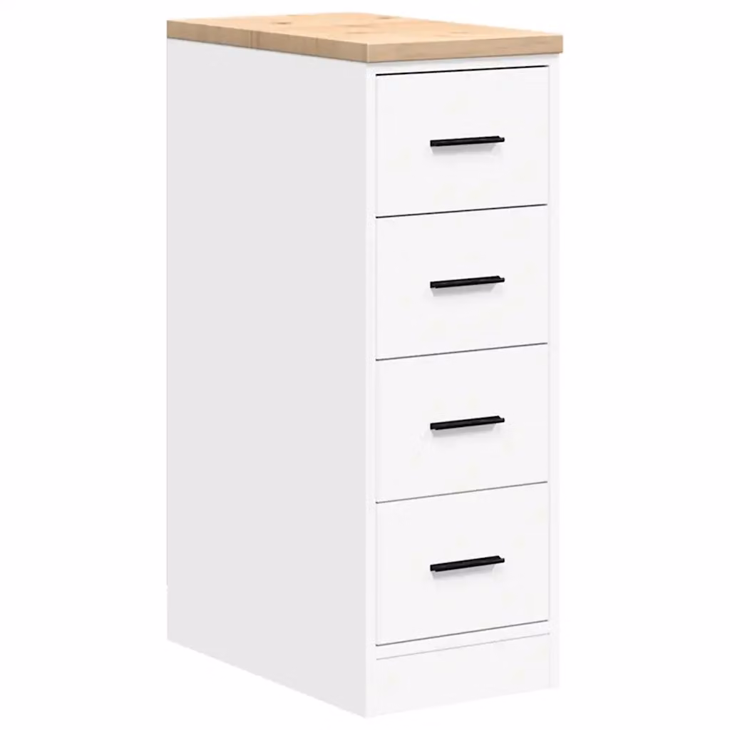 Armadietto da giardino vidaXL in legno di pino bianco con ante a cerniera e ripiani interni, L/P/H: 30 x 51 x 85 cm – 2
