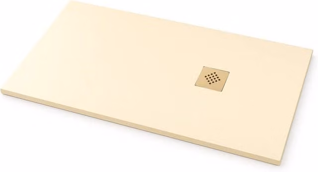 Piatto doccia Ardesia extra piatto 75X120 cm colore Crema intenso RAL 1015 griglia Crema intenso