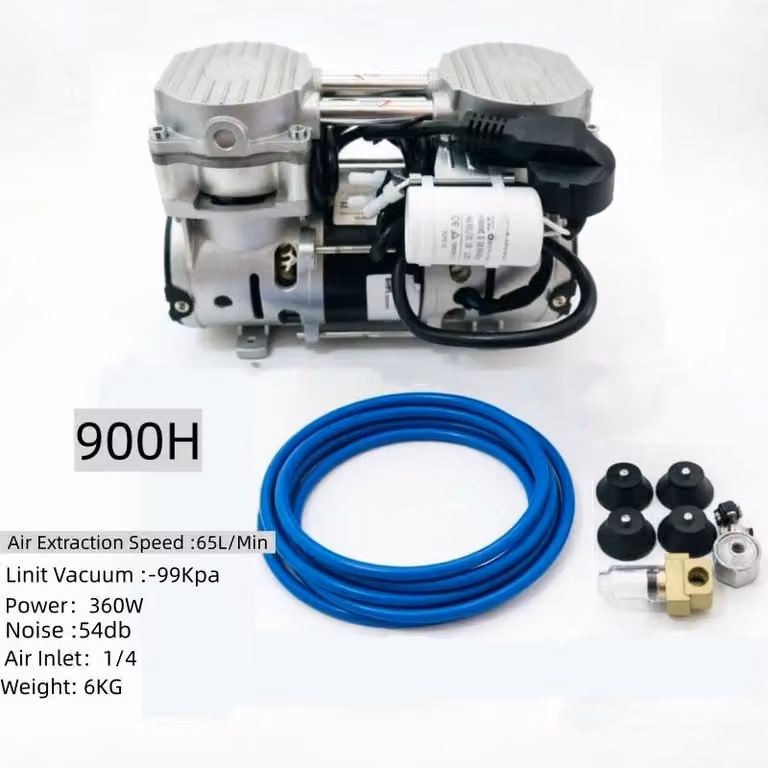 Pompa per vuoto senza olio, 220V - Modello 900H, per laboratori e industria - Portatile - Silenziosa - Elevata capacità di aspirazione - Pompa per vuoto