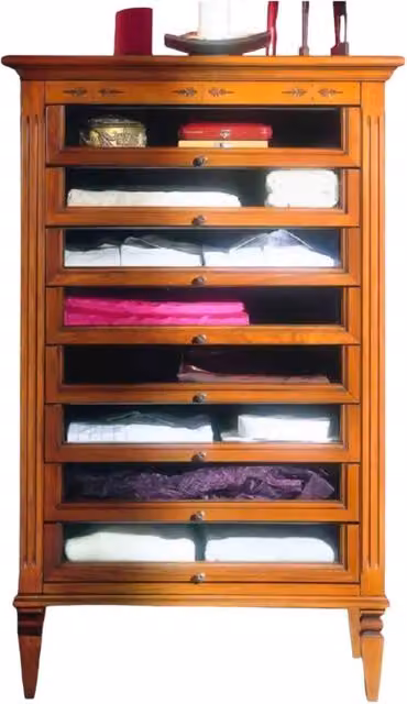 Cassettiera classica in legno con 8 cassetti Mobili 2G finitura bassano L: 75 cm, P: 41 cm, H: 120 cm – 5