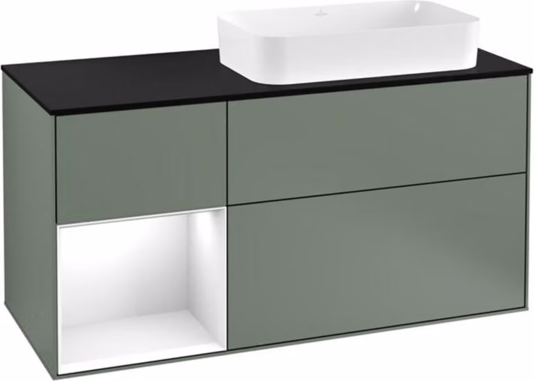 V&B mobile da parete Finion 120cm, Pl b m, Rg l g w Lac, Oli. m Lac