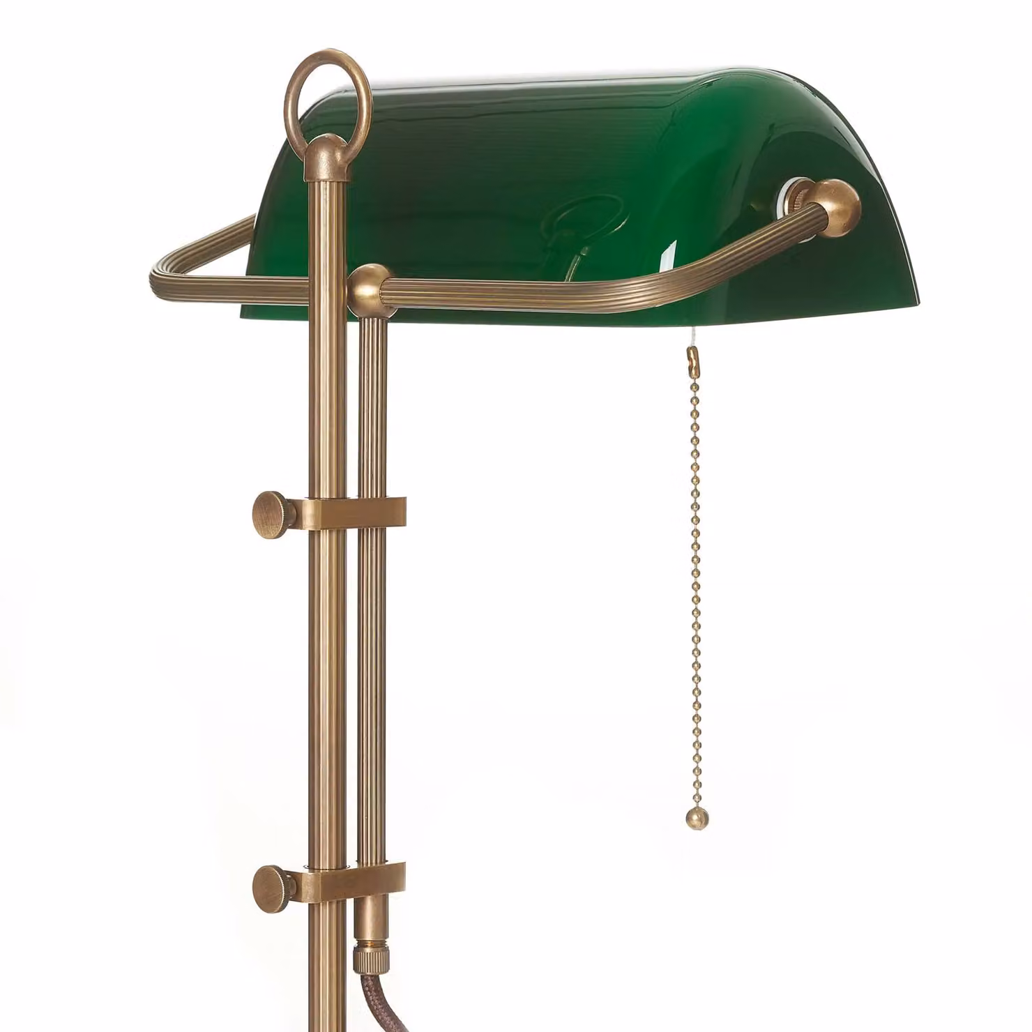 Berliner Messinglampen Lampada da scrivania TULSI, Verde, Soggiorno / Sala da pranzo, Vetro, Antico, Lampada da tavolo