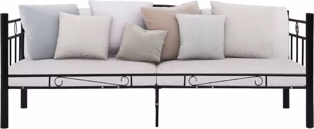 Telaio per divano letto vidaXL in metallo nero per soggiorno o camera da letto