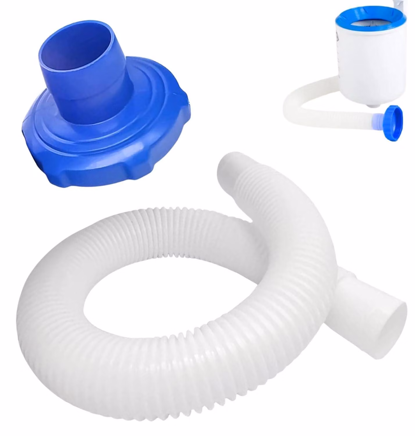 Kit di aspirazione per piscine fuori terra, lunghezza 70 cm, con adattatore