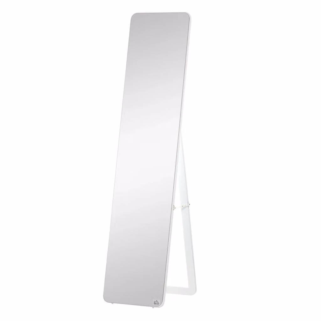 Specchio da terra rettangolare con cornice in legno di pino XYLO Bianco L: 37 cm, P: 43 cm, H: 156 cm – 2